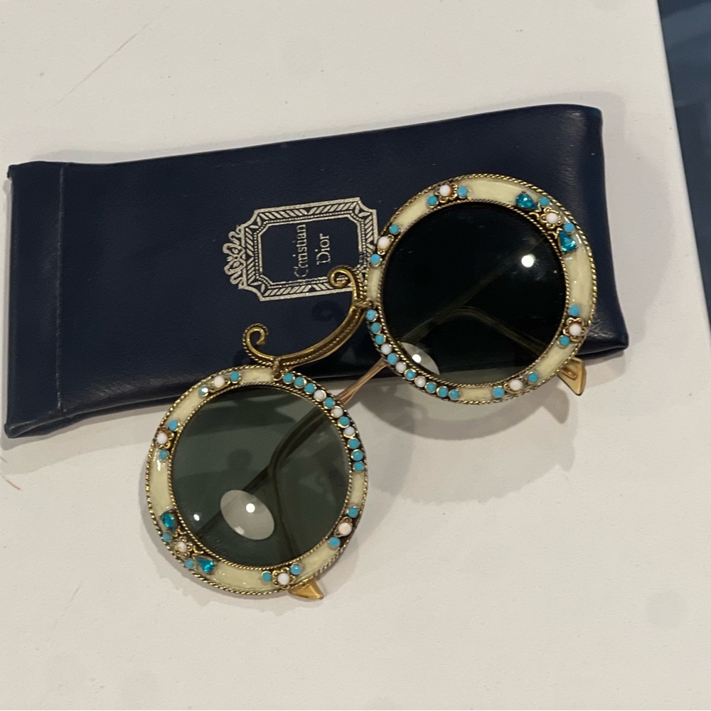 ULTRA RARE 1960 CHRISTIAN DIOR GYPSY ENAMEL DIOR SUNGLASSES